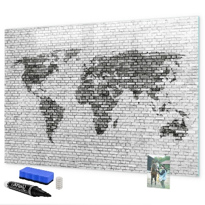 Magnetická popisovateľná tabuľa Interaktívna mapa na zobrazenie fotografií