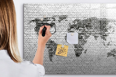 Magnetická popisovateľná tabuľa Interaktívna mapa na zobrazenie fotografií