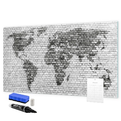 Magnetická popisovateľná tabuľa Interaktívna mapa na zobrazenie fotografií