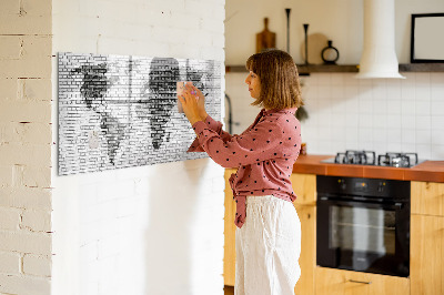 Magnetická popisovateľná tabuľa Interaktívna mapa na zobrazenie fotografií