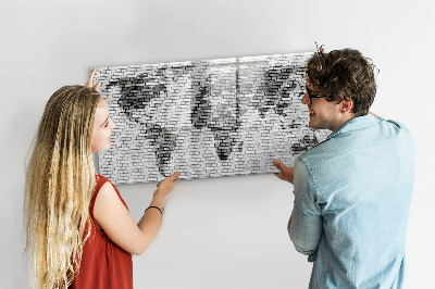 Magnetická popisovateľná tabuľa Interaktívna mapa na zobrazenie fotografií