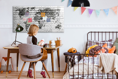 Magnetická popisovateľná tabuľa Interaktívna mapa na zobrazenie fotografií