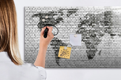 Magnetická popisovateľná tabuľa Interaktívna mapa na zobrazenie fotografií