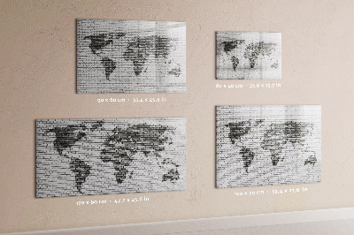 Magnetická popisovateľná tabuľa Interaktívna mapa na zobrazenie fotografií