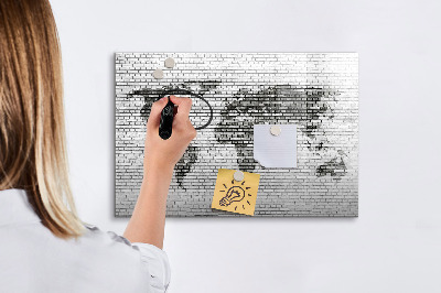 Magnetická popisovateľná tabuľa Interaktívna mapa na zobrazenie fotografií