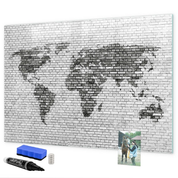 Magnetická popisovateľná tabuľa Interaktívna mapa na zobrazenie fotografií
