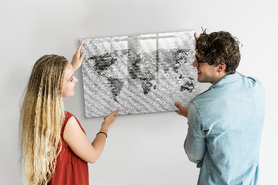 Magnetická popisovateľná tabuľa Interaktívna mapa na zobrazenie fotografií