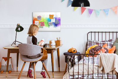 Magnetická popisovateľná tabuľa Farebná nástenka s fotografiami