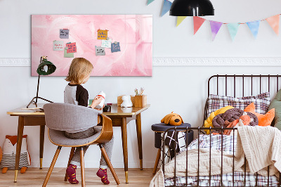 Magnetická popisovateľná tabuľa Ružová tabuľa na poznámky a fotografie