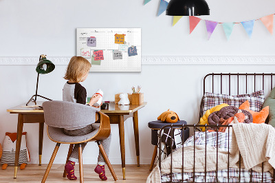 Magnetická popisovateľná tabuľa Mesačný diár s priestorom na fotografie