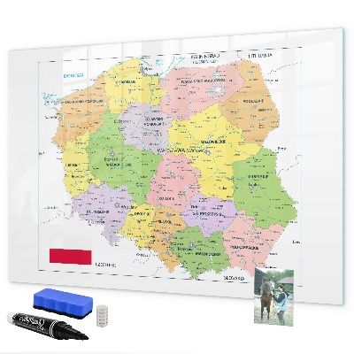 Kresliaca magnetická tabuľa Interaktívna mapa s pamätnými miestami