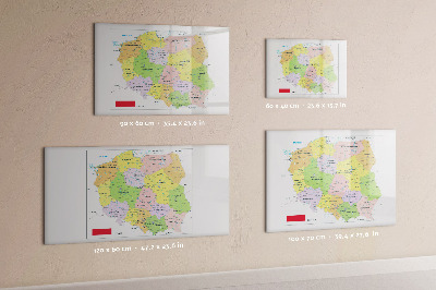 Kresliaca magnetická tabuľa Interaktívna mapa s pamätnými miestami