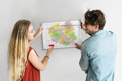 Kresliaca magnetická tabuľa Interaktívna mapa s pamätnými miestami