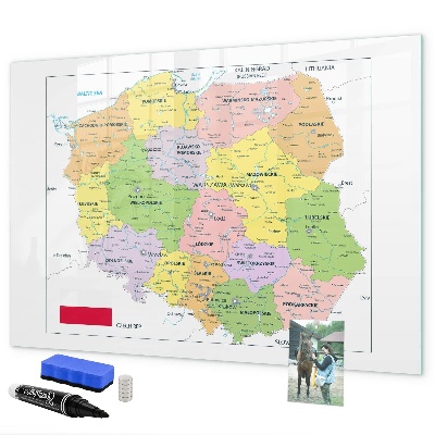 Kresliaca magnetická tabuľa Interaktívna mapa s pamätnými miestami