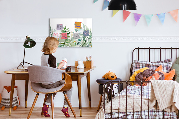 Magnetická popisovateľná tabuľa Zelená tabuľa na poznámky a fotografie