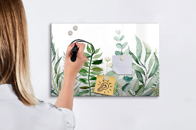 Magnetická popisovateľná tabuľa Zelená tabuľa na poznámky a fotografie