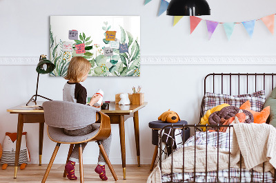 Magnetická popisovateľná tabuľa Zelená tabuľa na poznámky a fotografie