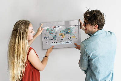 Kresliaca magnetická tabuľa Mapa dobrodružstiev s miestami, ktoré môžete objaviť