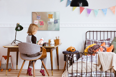 Magnetická popisovateľná tabuľa Moderná tabuľa na poznámky a fotografie