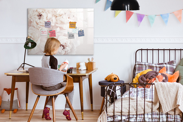 Magnetická popisovateľná tabuľa Kvetinový motív s priestorom na fotografie