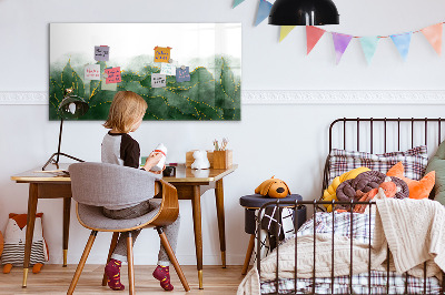 Magnetická popisovateľná tabuľa Zelená tabuľa na fotografie a poznámky
