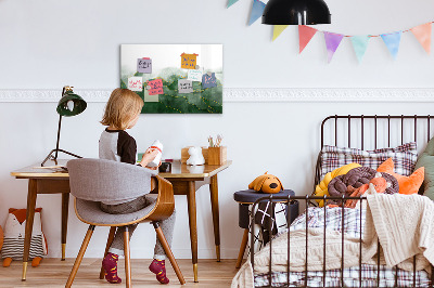 Magnetická popisovateľná tabuľa Zelená tabuľa na fotografie a poznámky