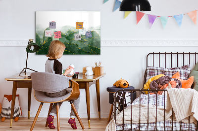 Magnetická popisovateľná tabuľa Zelená tabuľa na fotografie a poznámky
