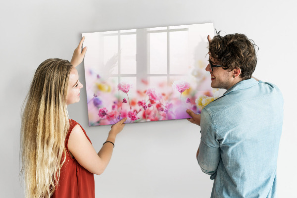 Magnetická popisovateľná tabuľa Kvetinová tabuľa na fotografie a poznámky