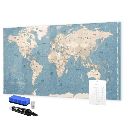 Kresliaca magnetická tabuľa Mapa sveta s osobnými spomienkami