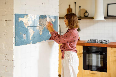 Kresliaca magnetická tabuľa Mapa sveta s osobnými spomienkami
