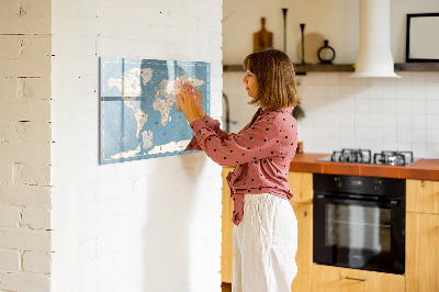 Kresliaca magnetická tabuľa Mapa sveta s osobnými spomienkami