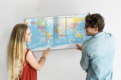 Kresliaca magnetická tabuľa Mapa sveta s osobnými spomienkami