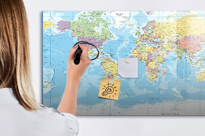 Kresliaca magnetická tabuľa Mapa sveta s osobnými spomienkami