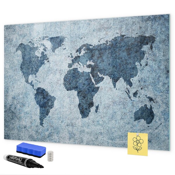 Kresliaca magnetická tabuľa Mapa sveta s osobnými spomienkami