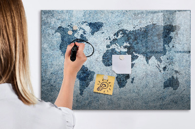 Kresliaca magnetická tabuľa Mapa sveta s osobnými spomienkami