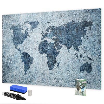 Kresliaca magnetická tabuľa Mapa sveta s osobnými spomienkami