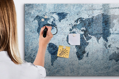 Kresliaca magnetická tabuľa Mapa sveta s osobnými spomienkami
