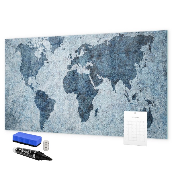 Kresliaca magnetická tabuľa Mapa sveta s osobnými spomienkami