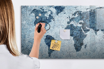 Kresliaca magnetická tabuľa Mapa sveta s osobnými spomienkami