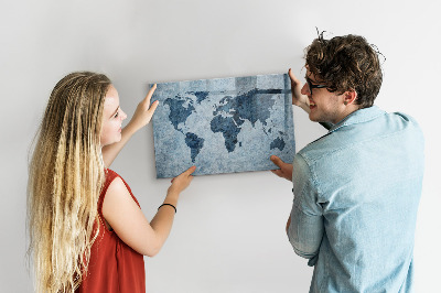 Kresliaca magnetická tabuľa Mapa sveta s osobnými spomienkami