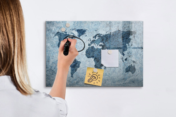 Kresliaca magnetická tabuľa Mapa sveta s osobnými spomienkami