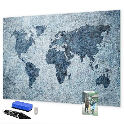 Kresliaca magnetická tabuľa Mapa sveta s osobnými spomienkami