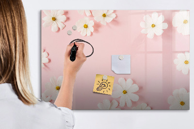 Magnetická popisovateľná tabuľa Kvetinový motív na prezentáciu fotografií