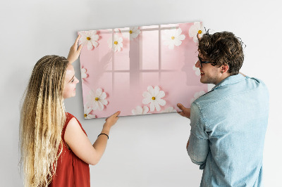 Magnetická popisovateľná tabuľa Kvetinový motív na prezentáciu fotografií