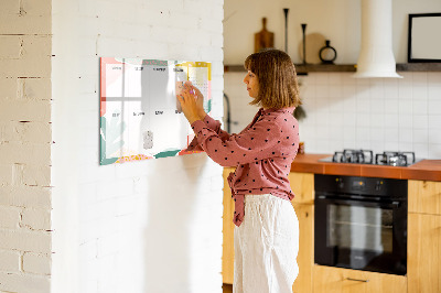 Magnetická popisovateľná tabuľa Týždenný diár s priestorom na fotografie