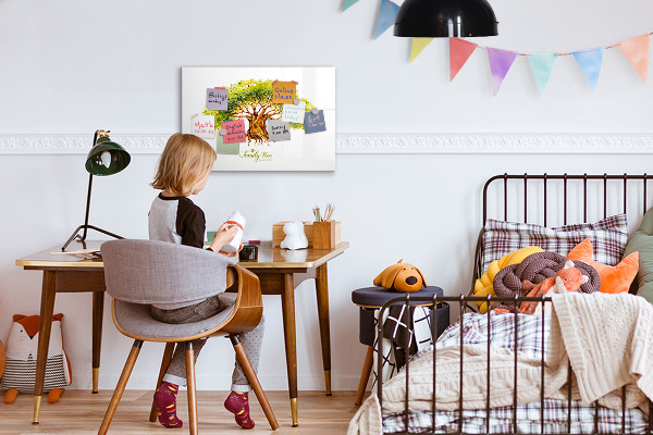 Magnetická popisovateľná tabuľa Rodokmeň s miestom na fotografie