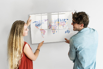 Kresliaca magnetická tabuľa Mapa sveta s osobnými spomienkami