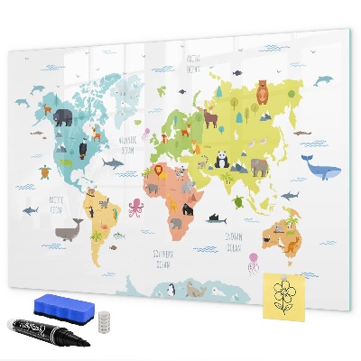 Kresliaca magnetická tabuľa Interaktívna mapa sveta pre personalizáciu