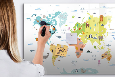 Kresliaca magnetická tabuľa Interaktívna mapa sveta pre personalizáciu