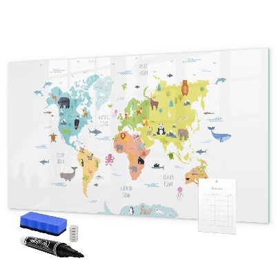 Kresliaca magnetická tabuľa Interaktívna mapa sveta pre personalizáciu
